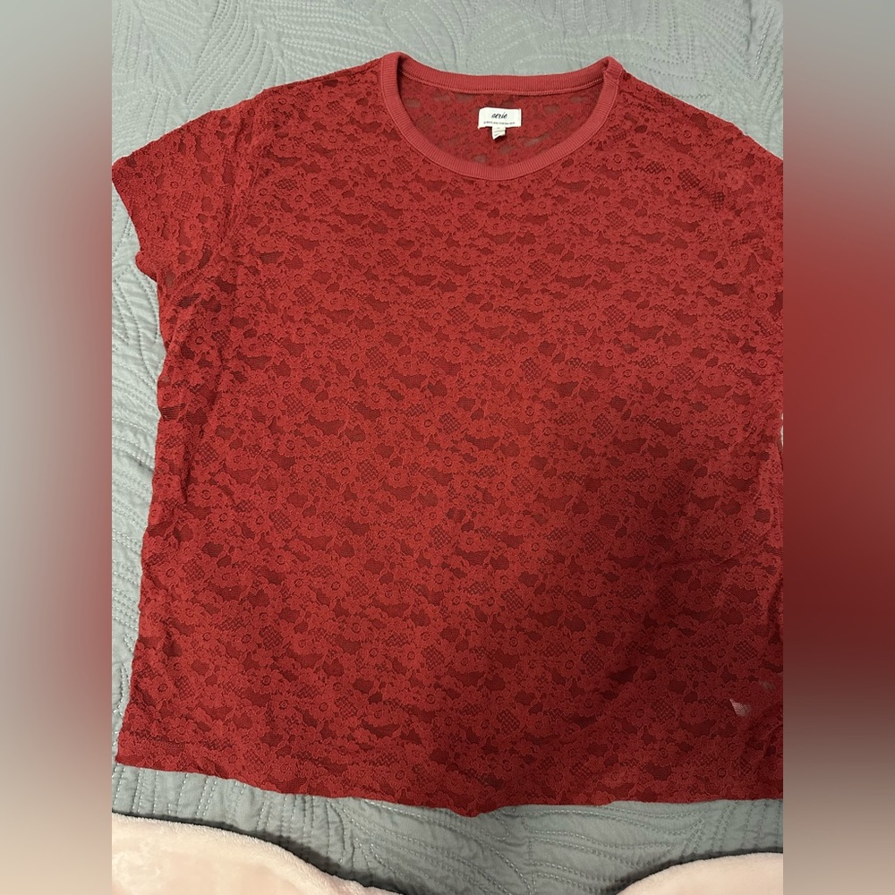 Red lace tshirt
